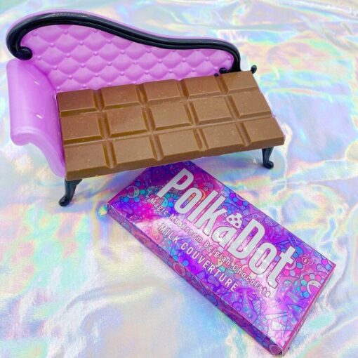 PolkaDot Milk Couverture Mushroom Belgian Chocolate Bar